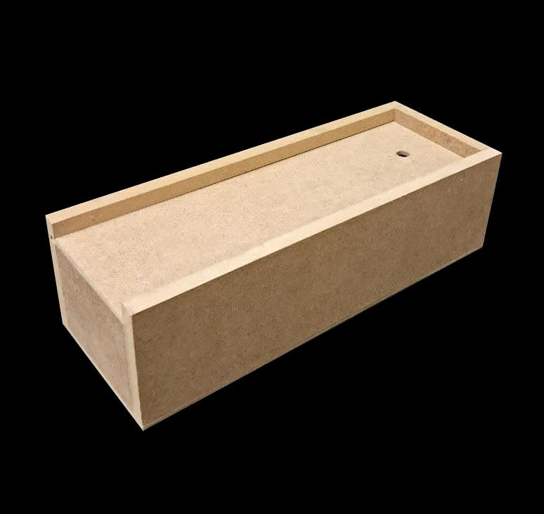بیس خام MDF جعبه درب ریلی 6/5*8*22