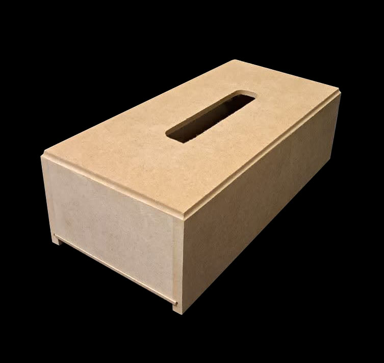 بیس خام MDF جعبه دستمال کشویی رویه 5 میل