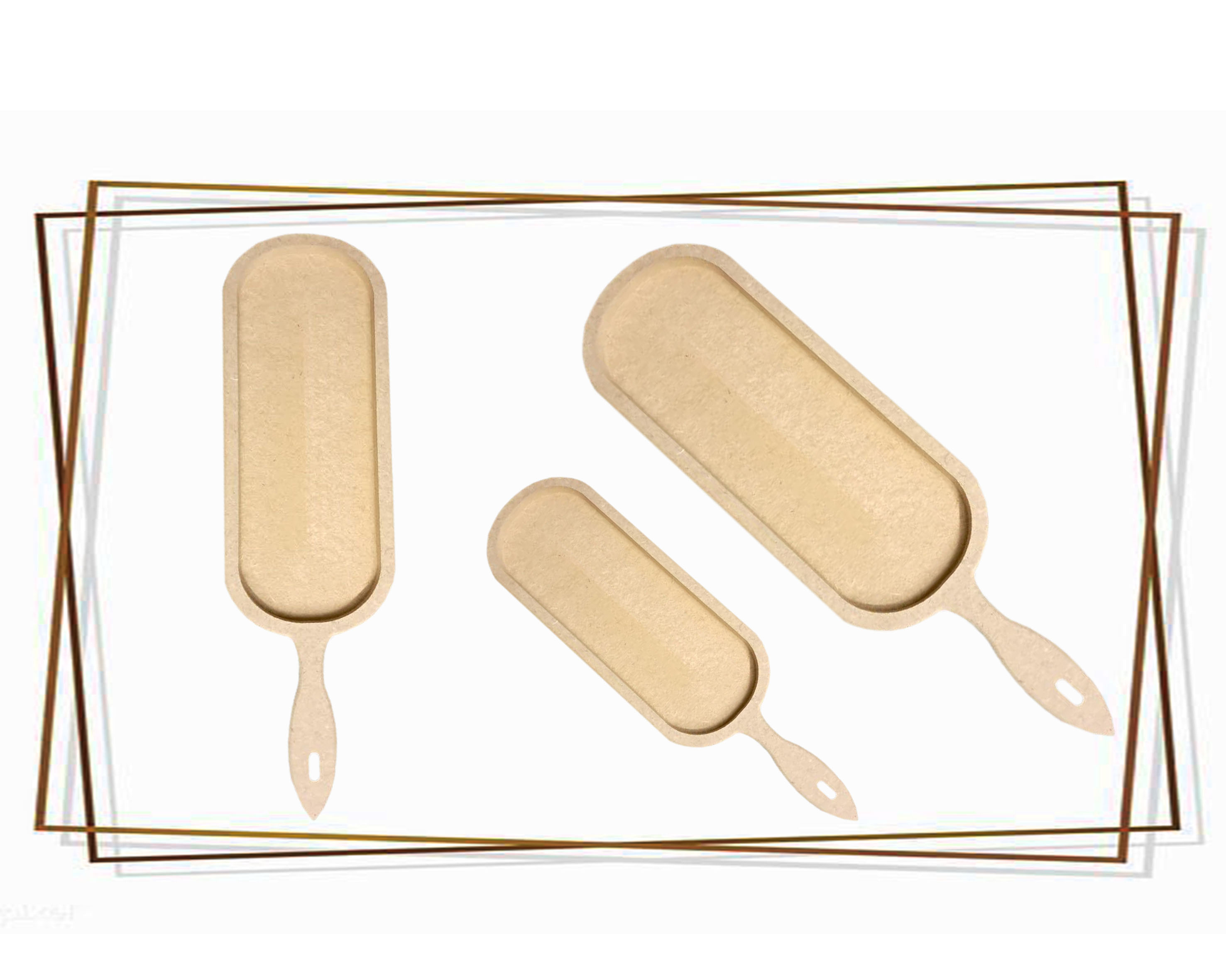 سینی مزه دسته دار بیضی