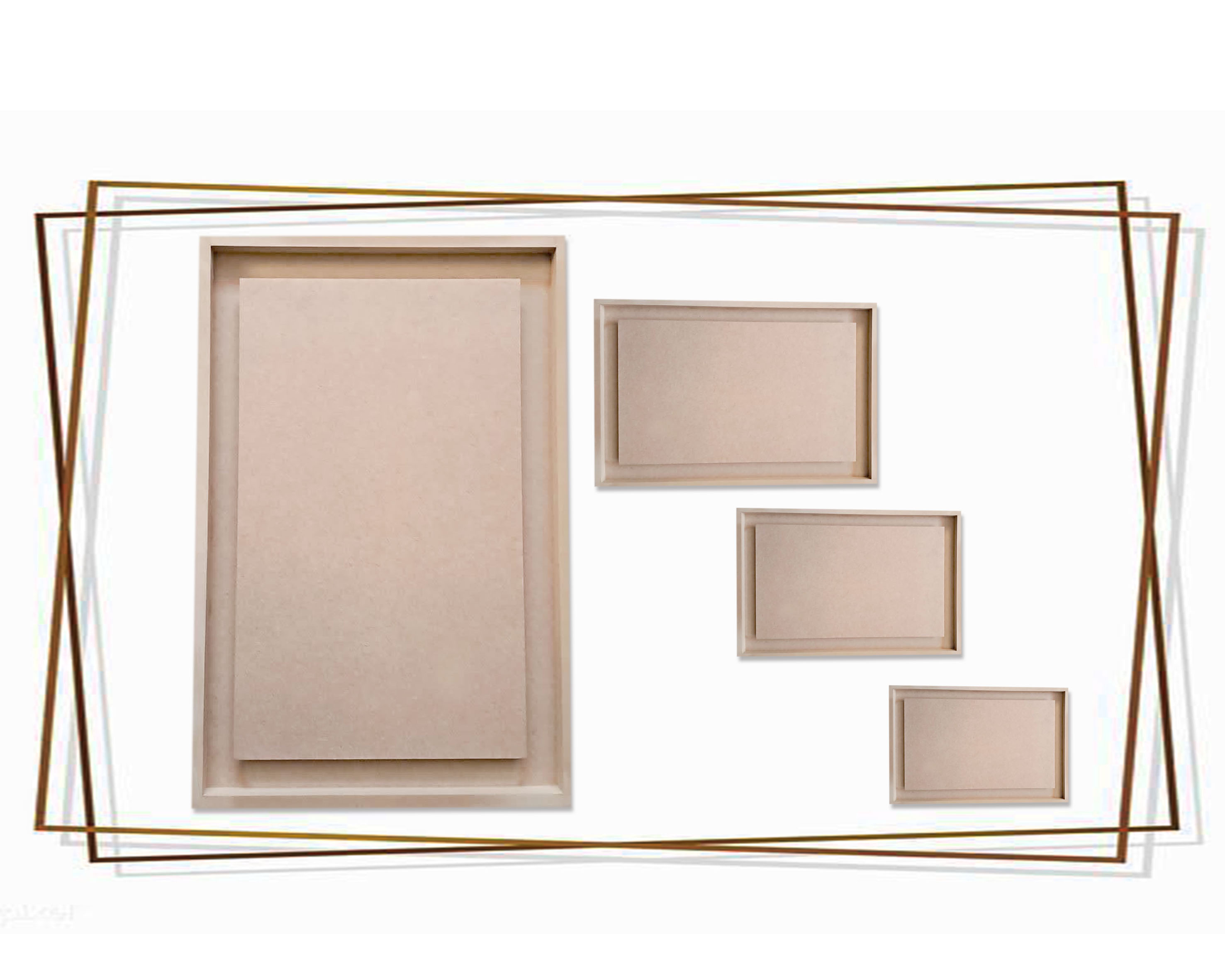 بیس خام MDF جزیره مستطیل