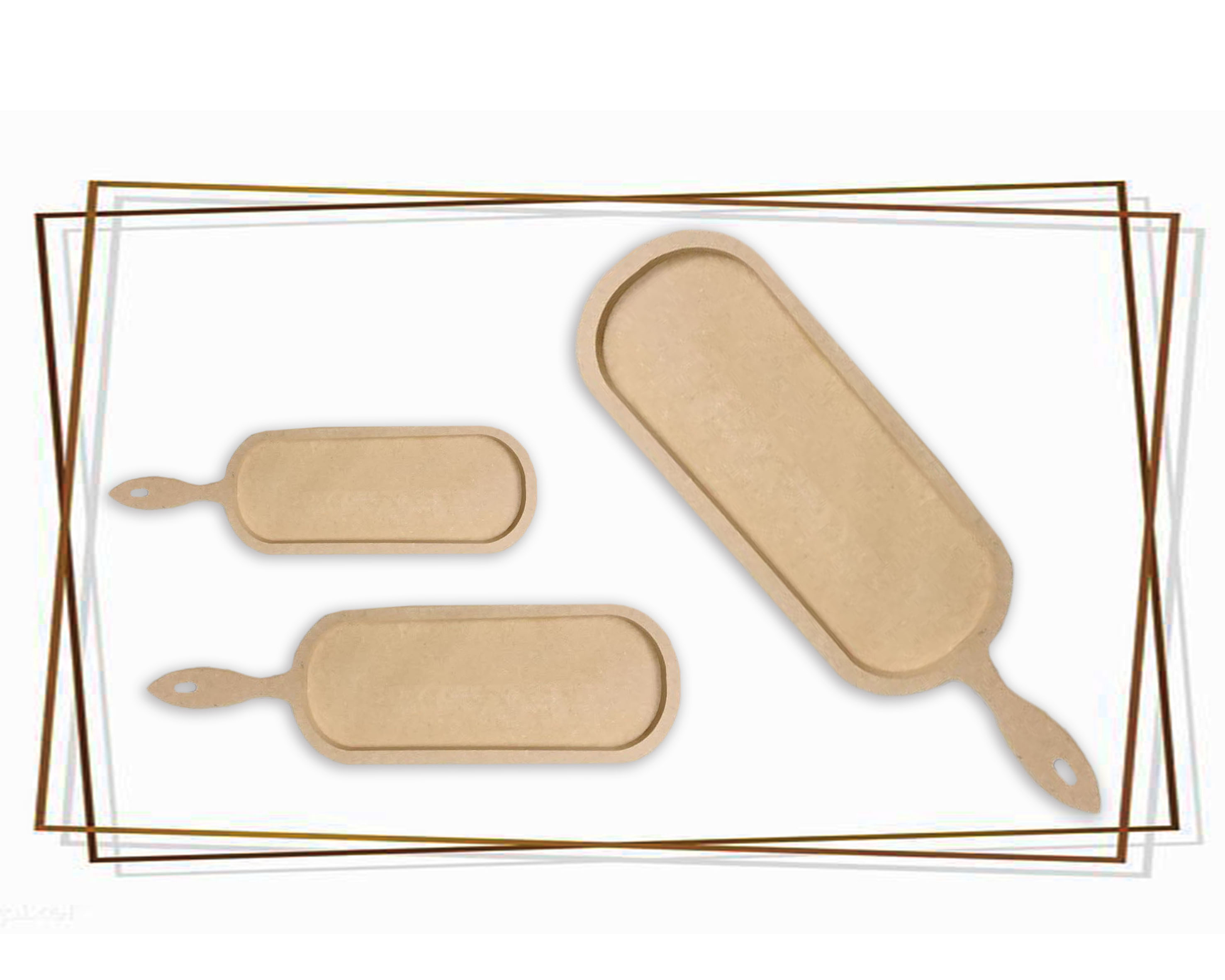 سینی مزه دسته دار لبه گرد