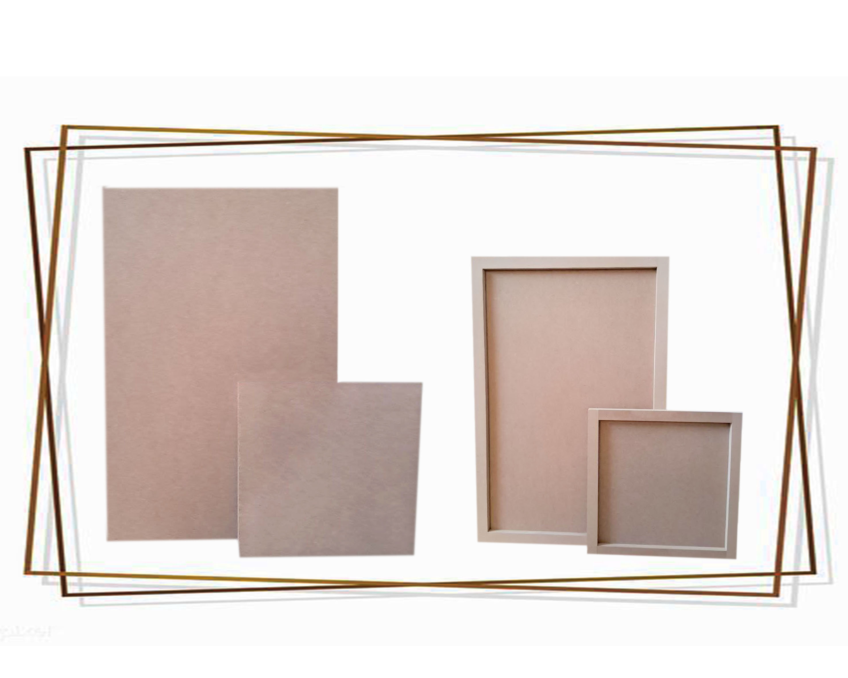 بیس خام MDF مستطیل کلاف دار