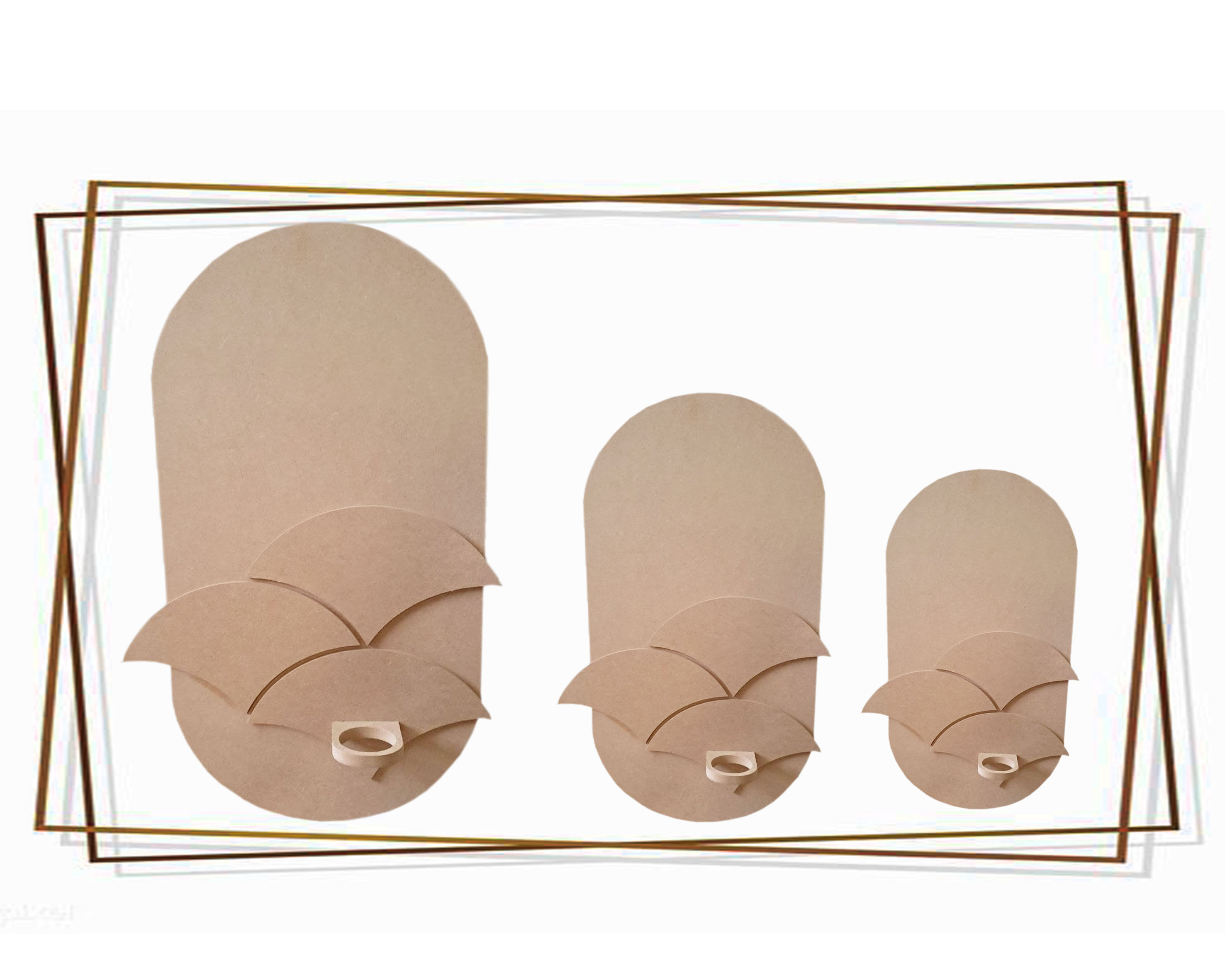 بیس خام MDF تابلو تزیینی لایت دار طرح 1