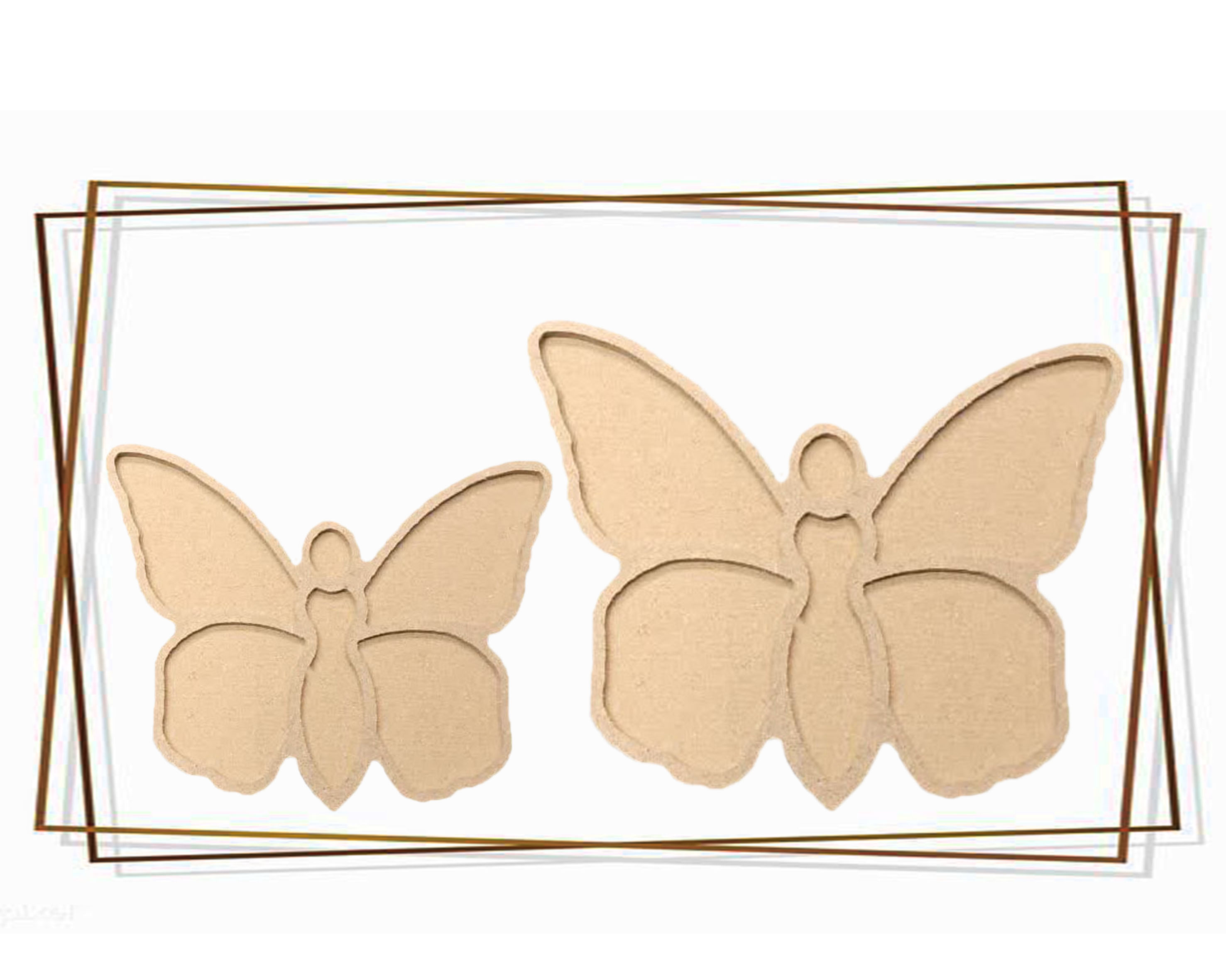 بیس خام MDF پروانه عمق دار