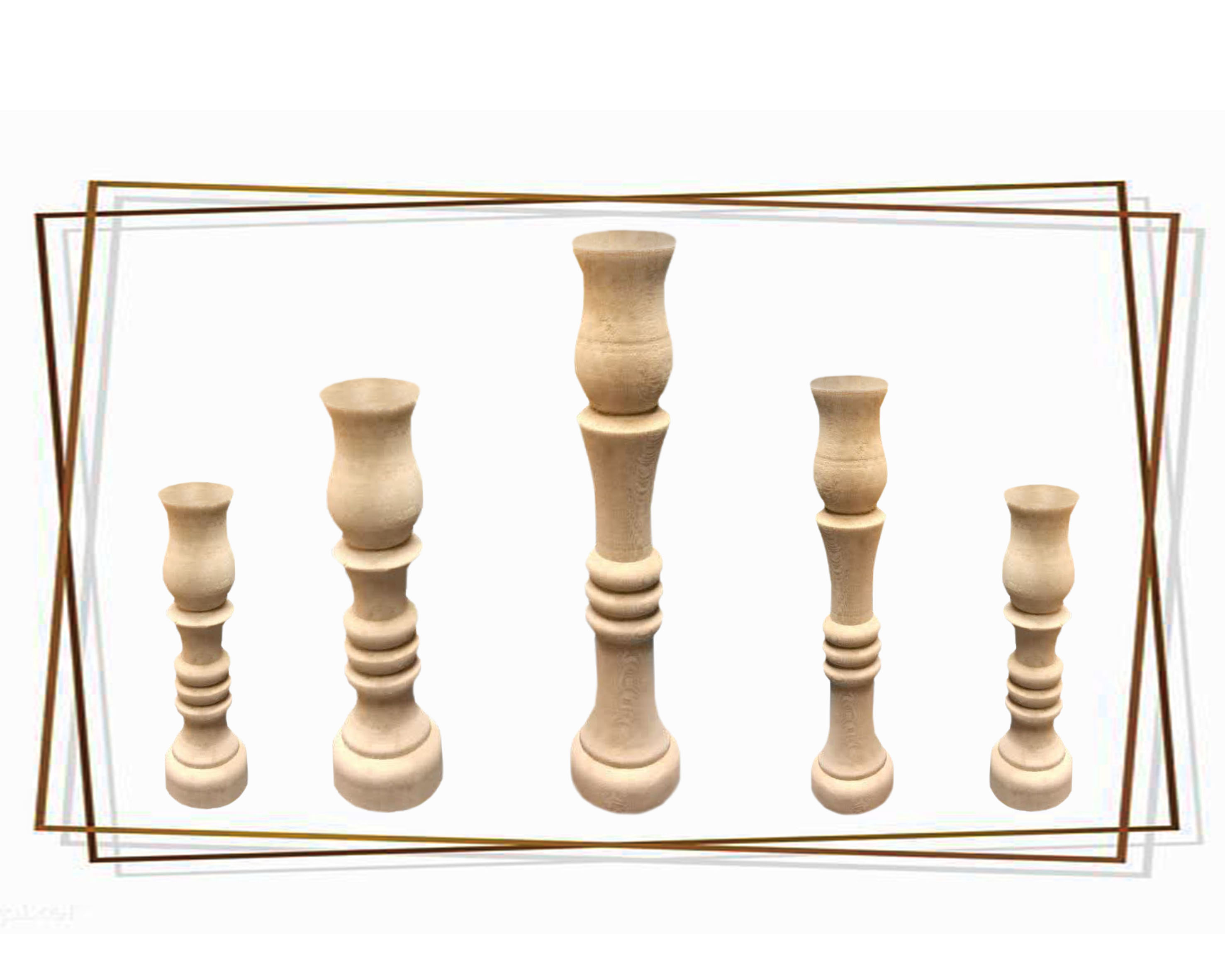 بیس خام MDF شمعدان