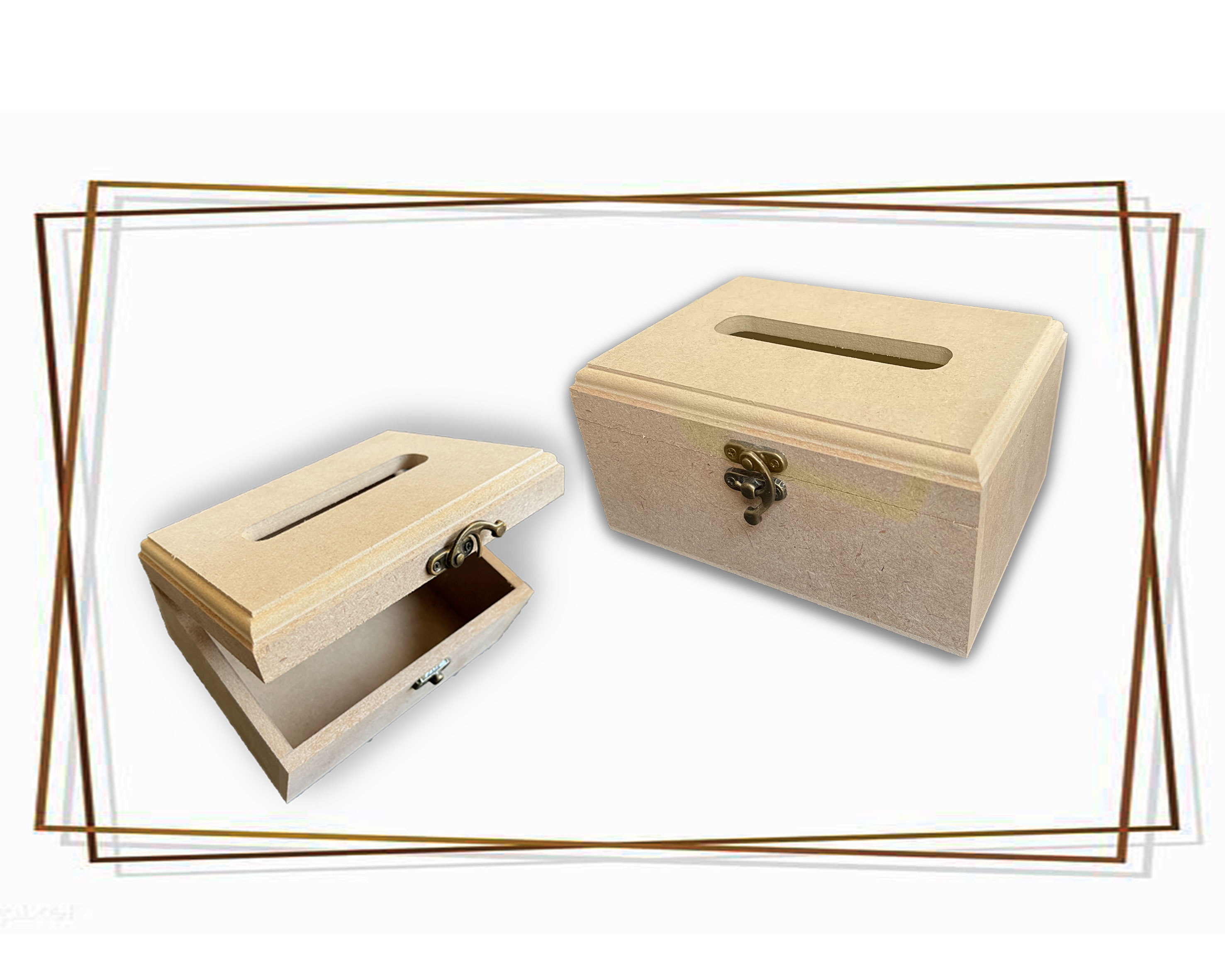 بیس خام MDF جعبه دستمال ماشینی