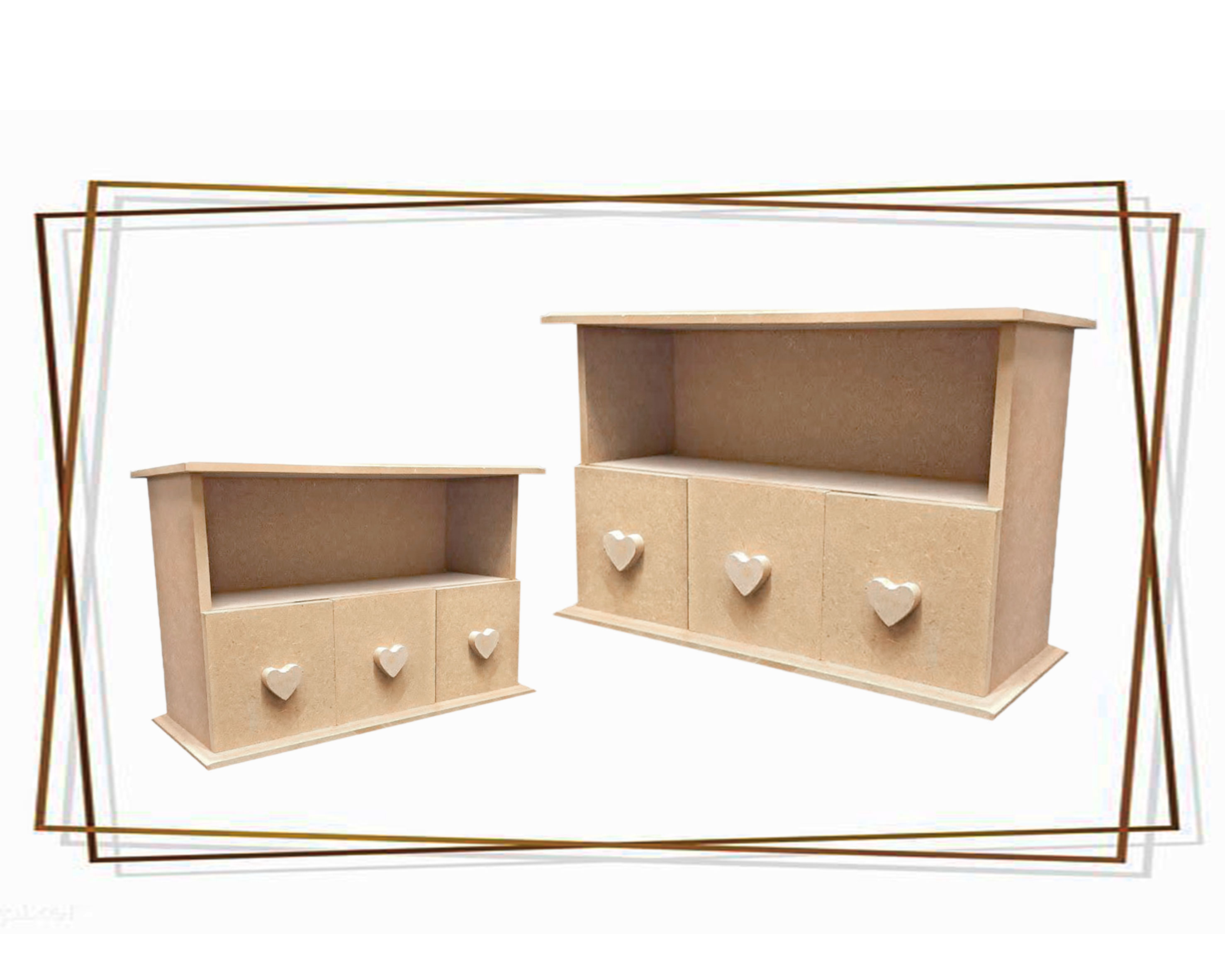 بیس خام MDF فایل سه کشو