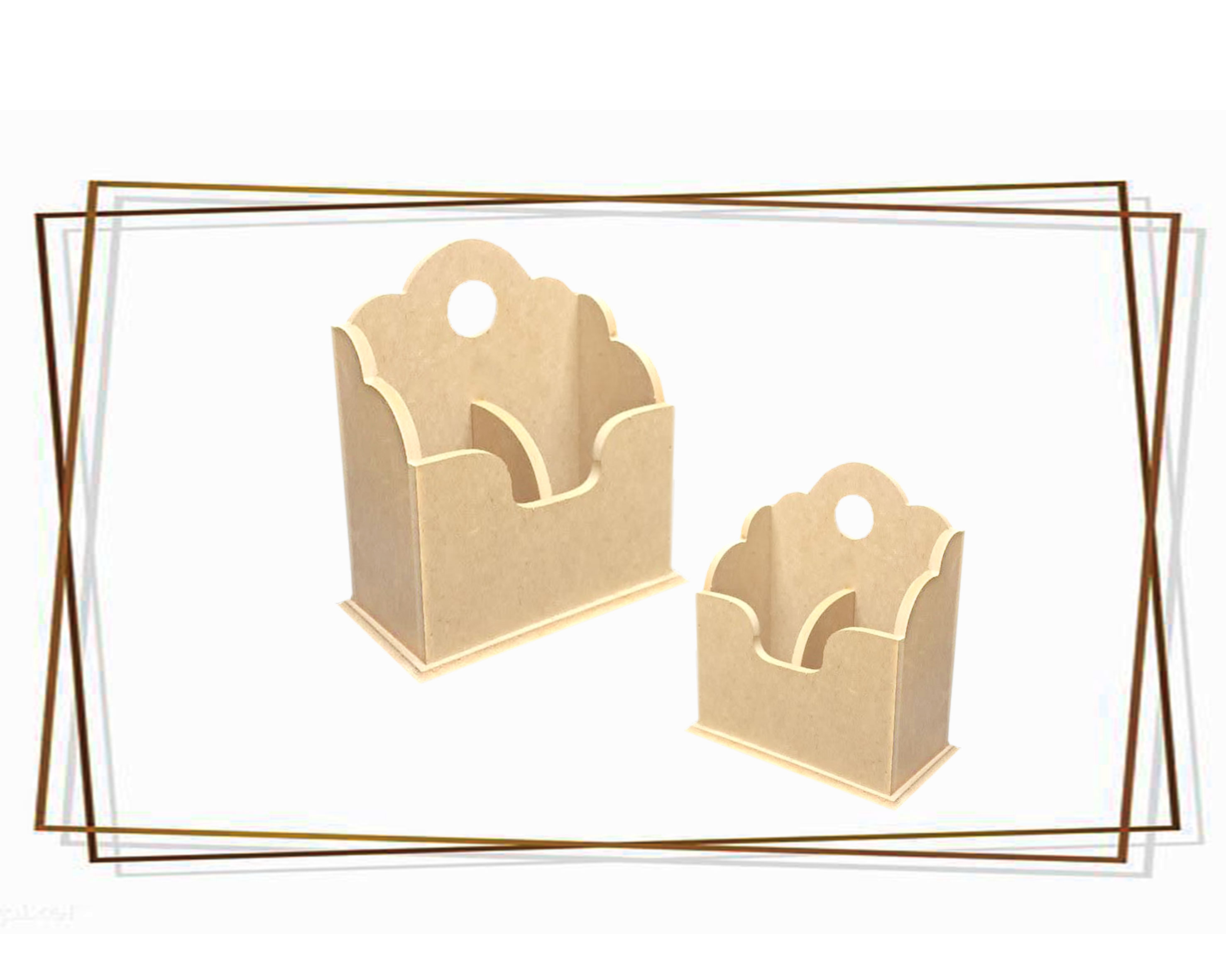 بیس خام MDF جا قلمی طرح دار