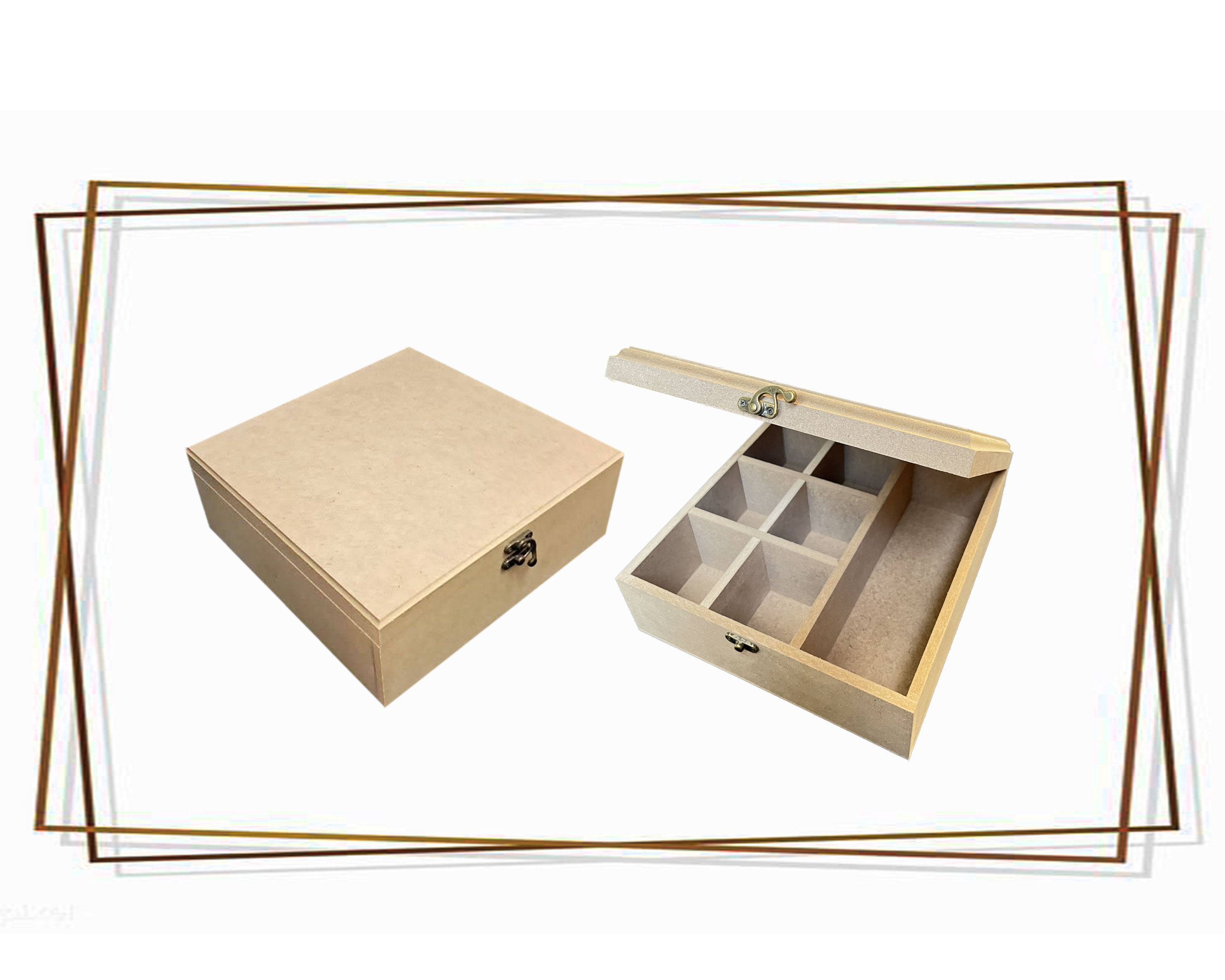 بیس خام MDF جعبه 7-10*25*25