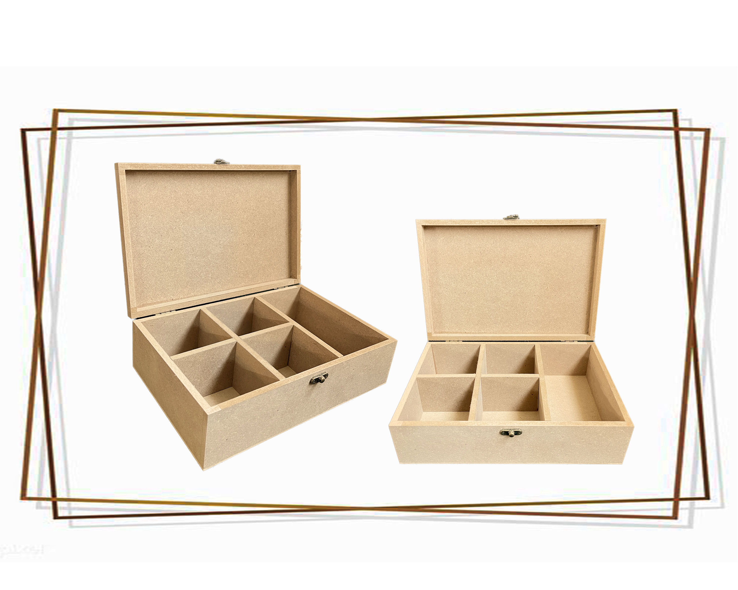 بیس خام MDF جعبه 5-10*20*30